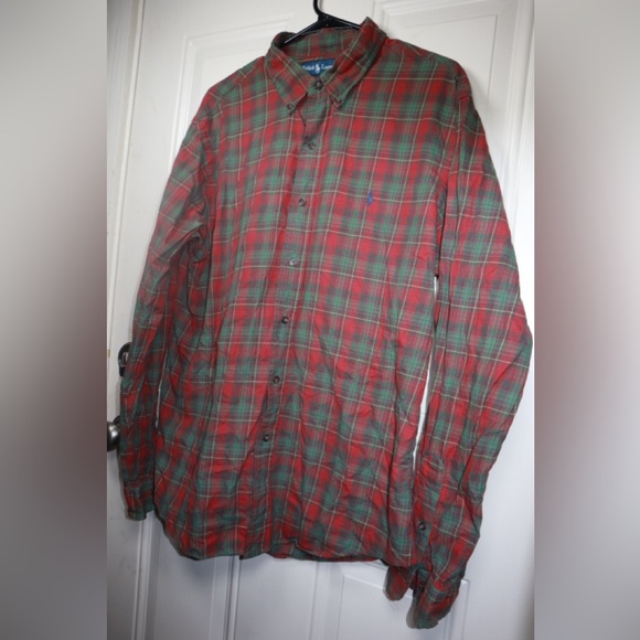 Ralph Lauren Plaid Cotton Button Down Shirt Long Sleeve SIZE XL - Picture 2 of 3